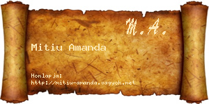Mitiu Amanda névjegykártya